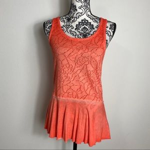 Free People Drop Waist Peplum Tank S